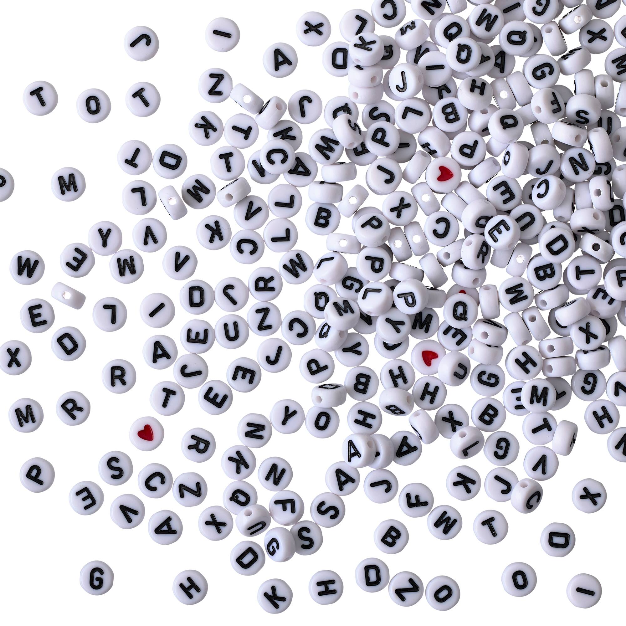 White Alphabet Crafting Beads by Bead Landing™